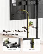 Heavy-Duty Rolling TV Stand for 32-85" TVs, 187 lbs