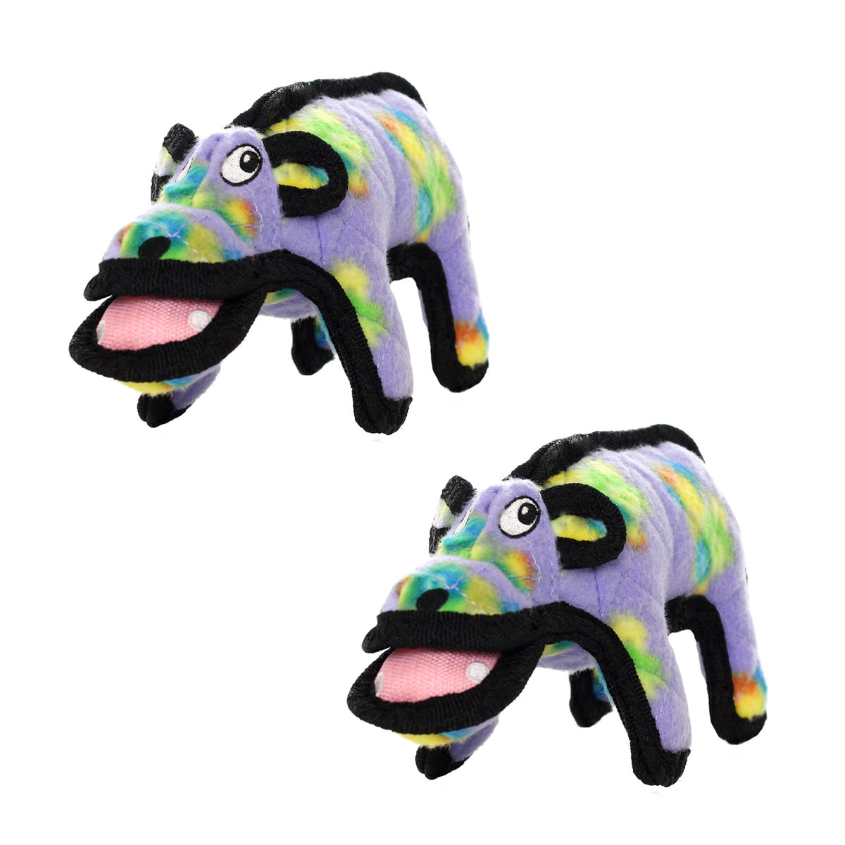 TUFFY® 4 Pack Tiger Hippo Giraffe Penguin Plush Dog Toys