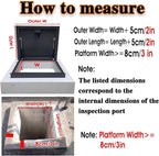 Black Galvanized Roof Hatch, 20x24in(51x61cm) Roof Access Hatch Roof, Attic Skylight Cover Steel Roof Hatch Vent Access Door, with Handle & Gas Shock Strut, for Warehouse Attic Cellar