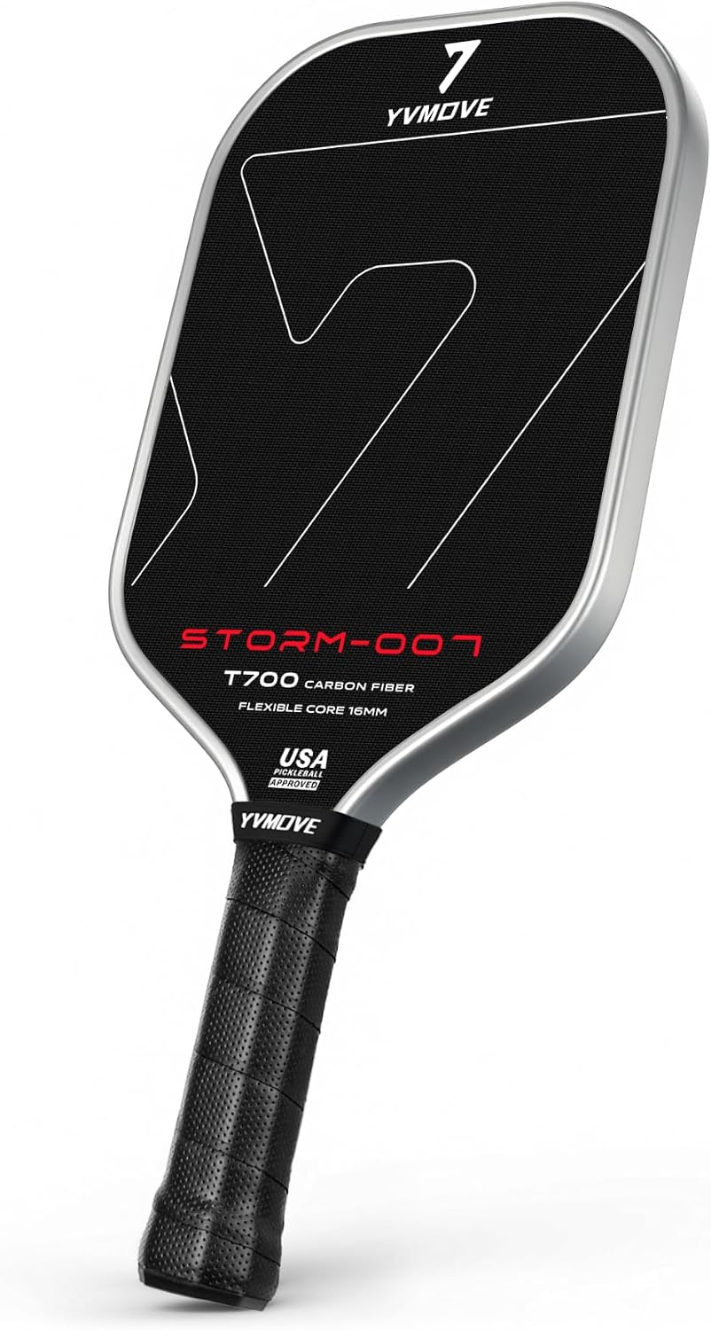 YVmove 16mm T700 Carbon Fiber Pickleball Paddle, USAPA Approved