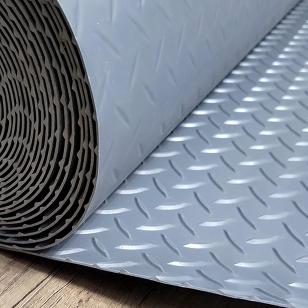 UrbanUp Garage Floor Mat Rubber Diamond Plate Garage Floor Mat, DIY Garage Flooring Roll Flexible, Gym/Camping/Ladder Mats(Red,1.5x2m (4.9 x 6.6ft))