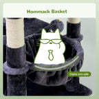 Globlazer S72 Heavy Duty Cat Trees for Large Cats 20 lbs+, Dark Gray