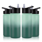 32 oz Insulated Water Bottle Bulk 8 Pack, Stainless Steel Sports Water Bottles with Straw Lid & Wide Mouth Lids, Double Walled Vacuum, Leak Proof, White