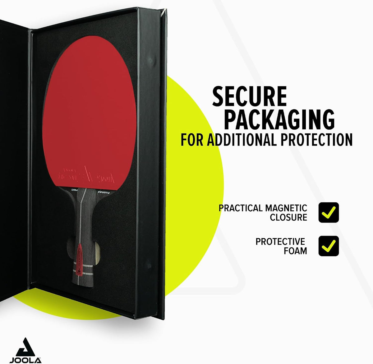 JOOLA Table Tennis Bat Infinity ITTF Approved Professional Carbon Table Tennis Bat for Advanced Players - with High-Tech Fibre, 7-Layer Bat Blade