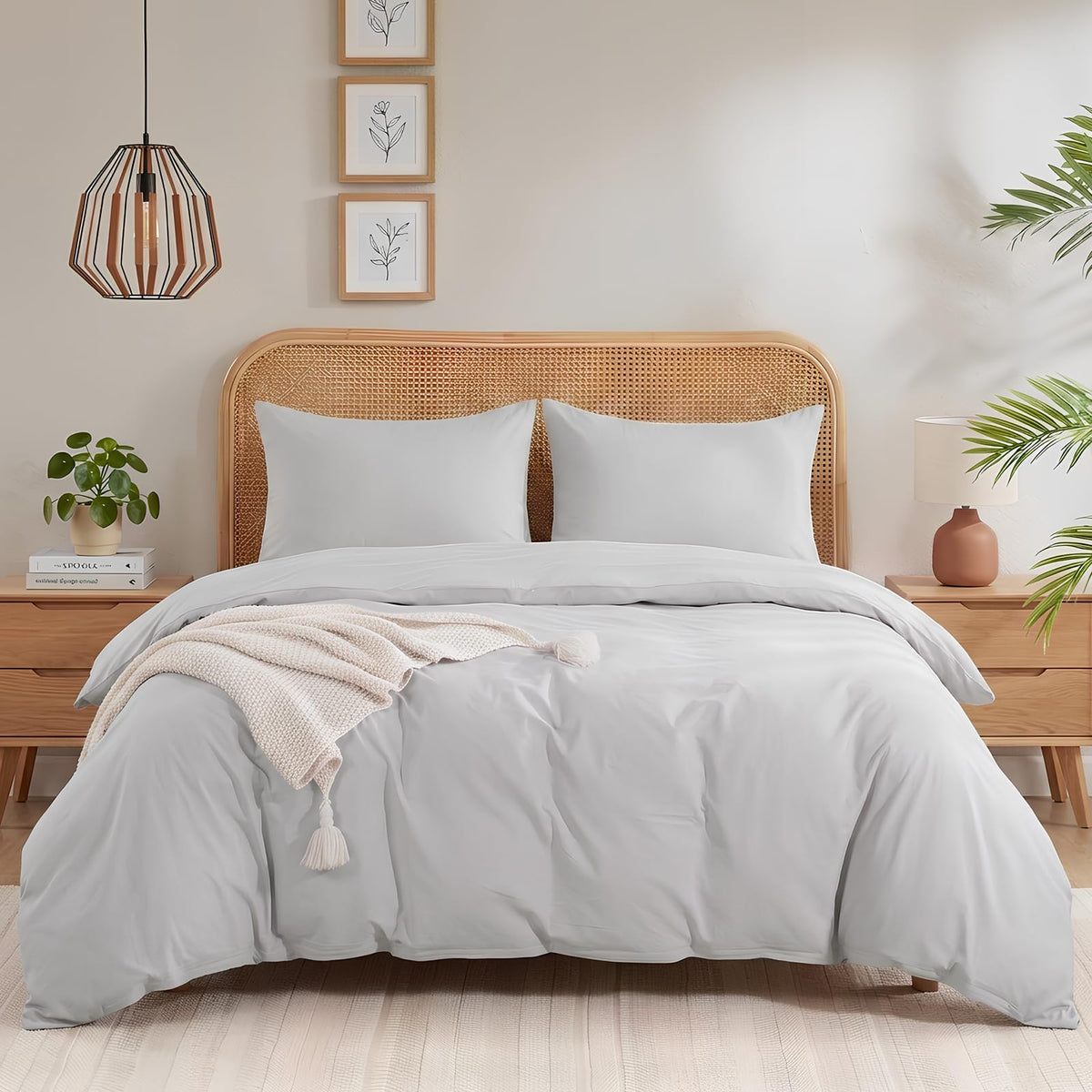 NEXHOME PRO Duvet Cover Set Queen Size Linen Look Textured 100% Washed Cotton Duvet Cover Burgundy Dark Red 3 Pieces Bedding Set with Zipper Closure,Breathable, Soft Organic Natural(No Comforter)