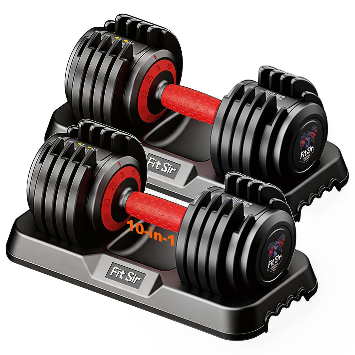 Adjustable Dumbbell Set, 10-in-1 25LB/50LB/90LB Ajustable Dumbbells with Safe Locking System, Enclosed Storage Tray, 1 Sec Fast Adjustment, Comfortable Non-Slip Textured Grip, Suitable for Home Gym Workouts Men and Women