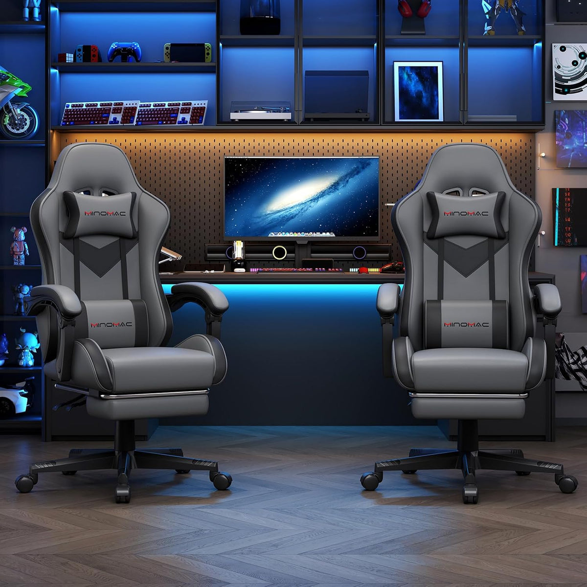 Gaming Chair Ergonomic Gamer Computer Office Chair,Footrest Lumbar Support