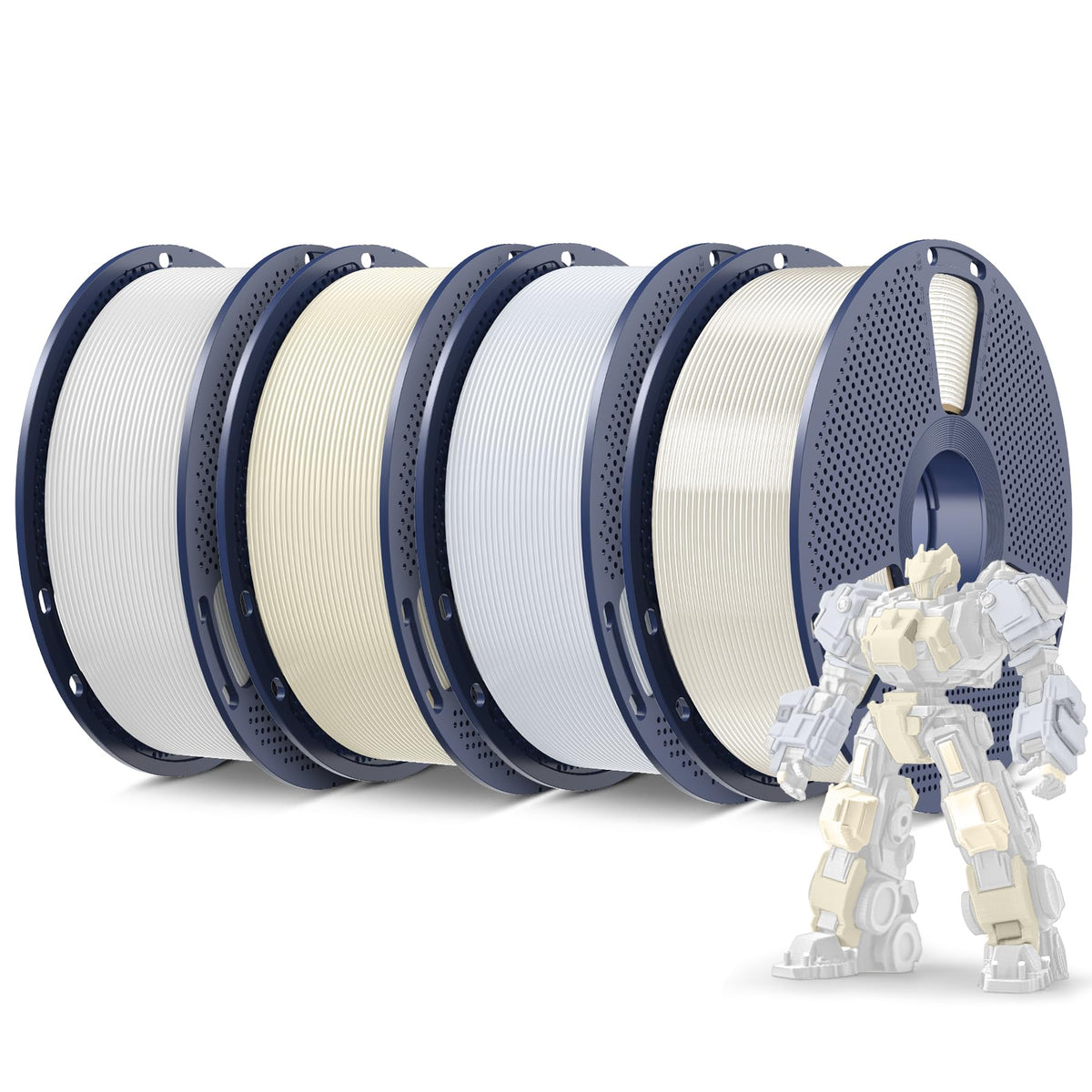 SUNLU PLA Plus Filament 1.75mm, 10KG Bundle, Black & White
