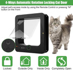Automatic Pet Door with Microchip Technology Includes 2 Sensor Collars and Remote Ideal for Cats and Small Dogs
