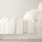 Pine Cone Hill Washed Linen Ivory Solid Linen Quilt, King