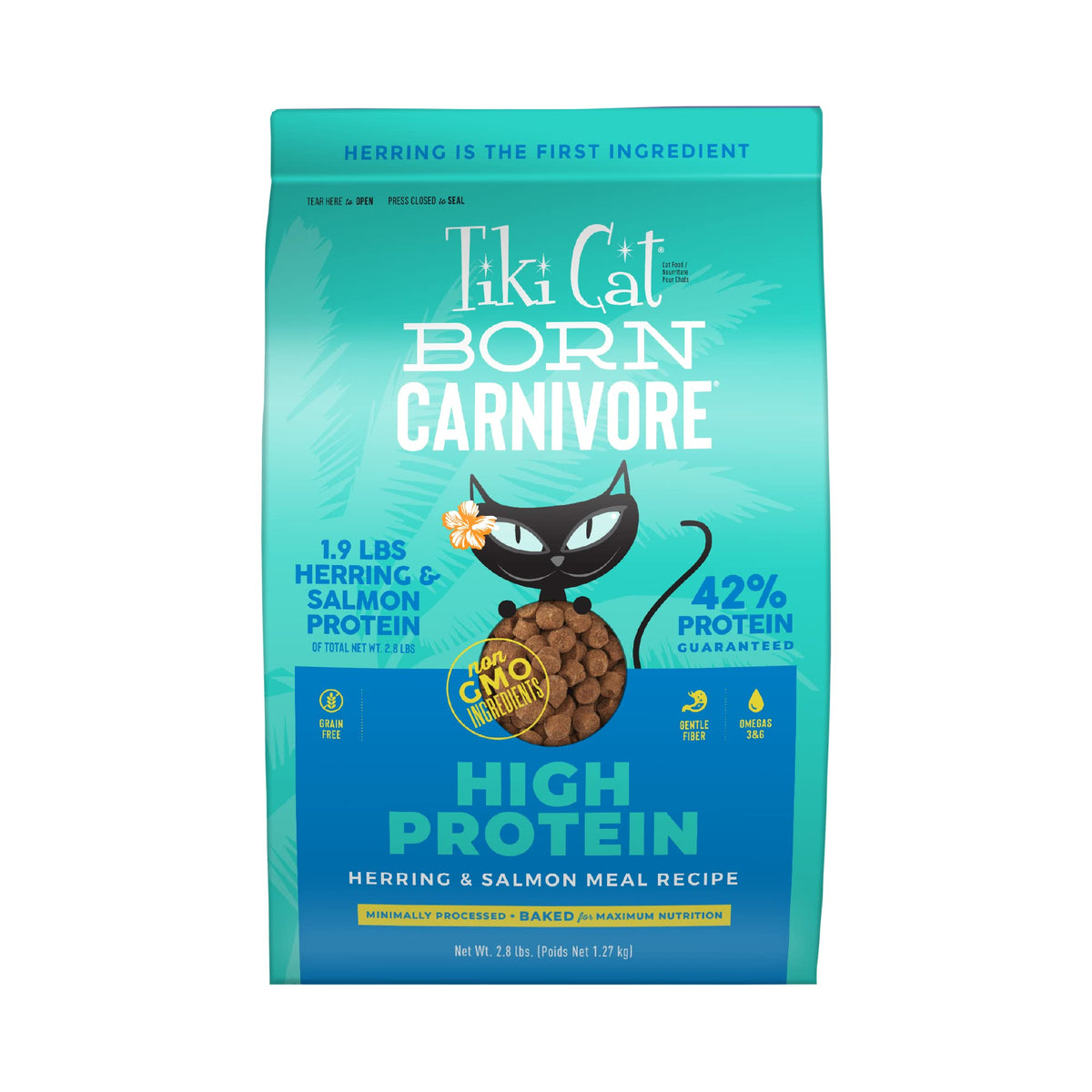 Tiki Cat Born Carnivore Dry Cat Food, Deboned Chicken & Egg, 11.1 lb Bag