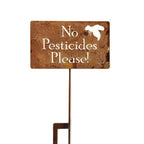 Funny Garden Stake 20 to 33 Inches Tall (Peas & Quiet, Large 28" Tall)
