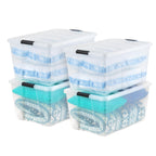 IRIS USA 6-Pack 72 Quart Storage Bins with Lids, Clear