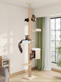 Aechonow 10.2ft Floor to Ceiling Cat Tree for Large Cats, Tall Cat Tower