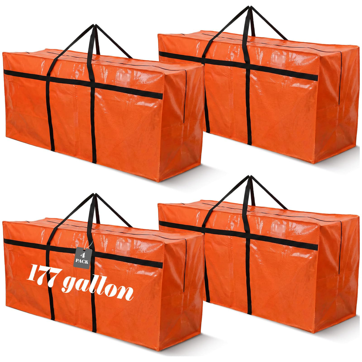 Windyun 4 Pcs 195 Gallon Extra Large Moving Bags XXL Heavy Duty Storage Bag