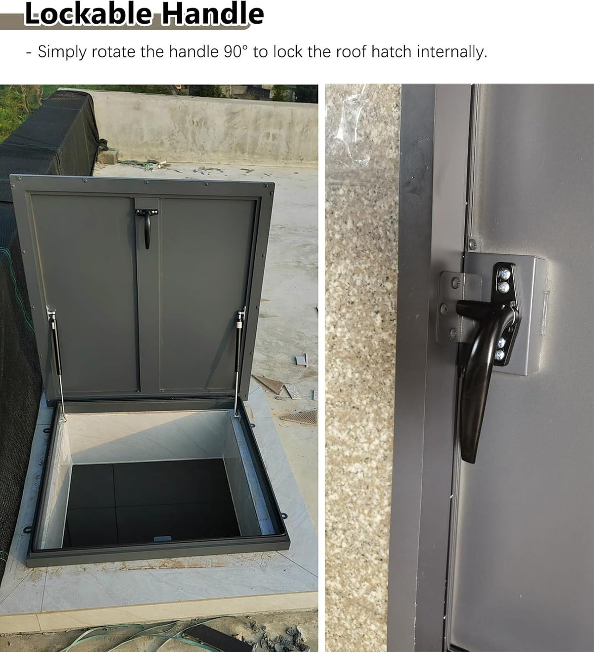 Roof Hatch 24x36/ 24x24/ 26x26/ 22x22/ 36x48 in Roof Access Hatch, Attic Stairs Outlet Hatch Lid Door, Cellar Vent Access Door with Rubber Seal Strip(17x24in - 43.2x61cm)