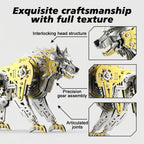 3D Metal Puzzle for Adults,Mechanical Wolf Puzzle Building Set，3D Metal Model Kit, Brain Teaser Puzzles DIY Assembling for Stress Relief - A Collectible Gift for a man
