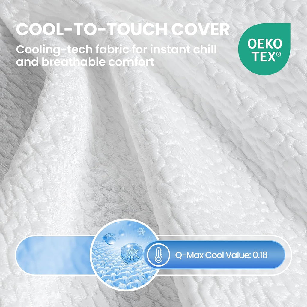 BedStory Cooling Mattress Topper Queen Size, 3 Inch Gel Infused Memory Foam Topper with Cool-to-Touch Removable Cover, Pressure Relief & Deep Refresh Sleep, CertiPUR-US Certified