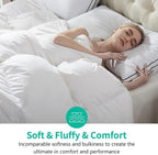 APSMILE Duvet Insert King,Fluffy Down Feather Fibers Comforter-All Season
