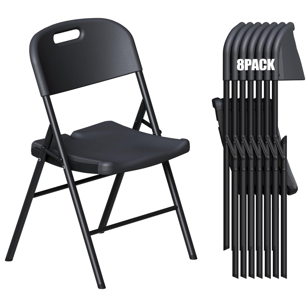 10 Pack White Folding Chairs for School Events Wedding Party Picnic