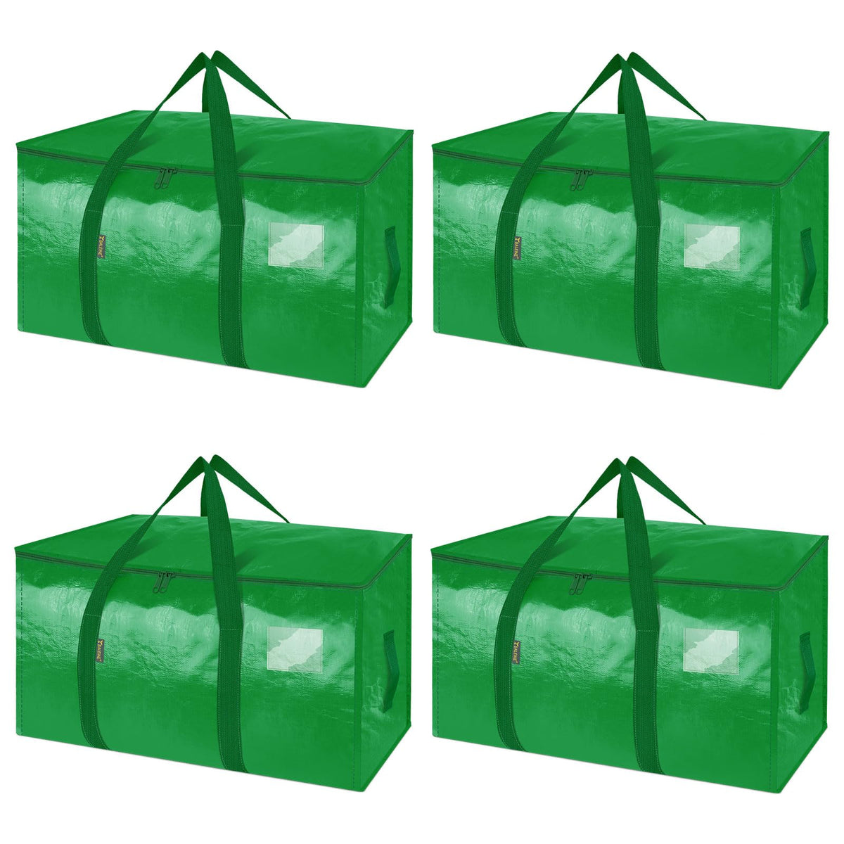 BALEINE 16-Pack Oversized Moving Bags with Reinforced Handles, Heavy-Duty Storage Tote for Clothes, Moving Supplies (Clear, 16-Pack)