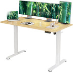 Claiks Electric Height Adjustable Standing Desk, 32x19 Inch, Nature
