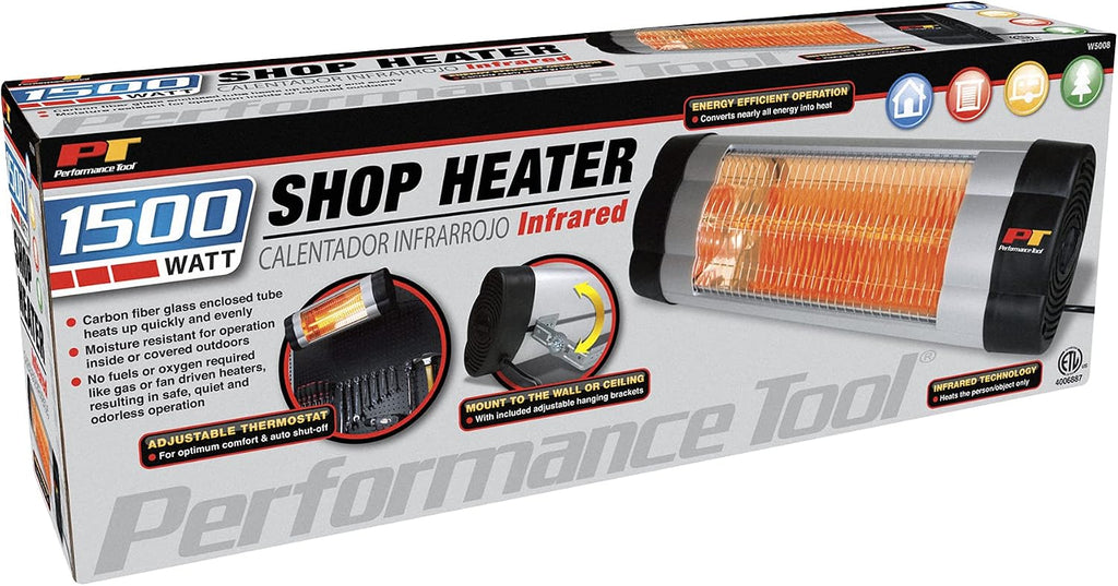 Performance Tool W5008 1500-Watt Infrared Electric Garage Heater