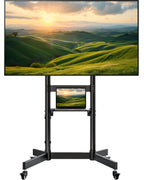 Heavy-Duty Rolling TV Stand for 32-85" TVs, 187 lbs