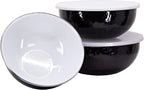Golden Rabbit Enamelware Nested Mixing Bowls with Lids, Set of 3, Lagoon