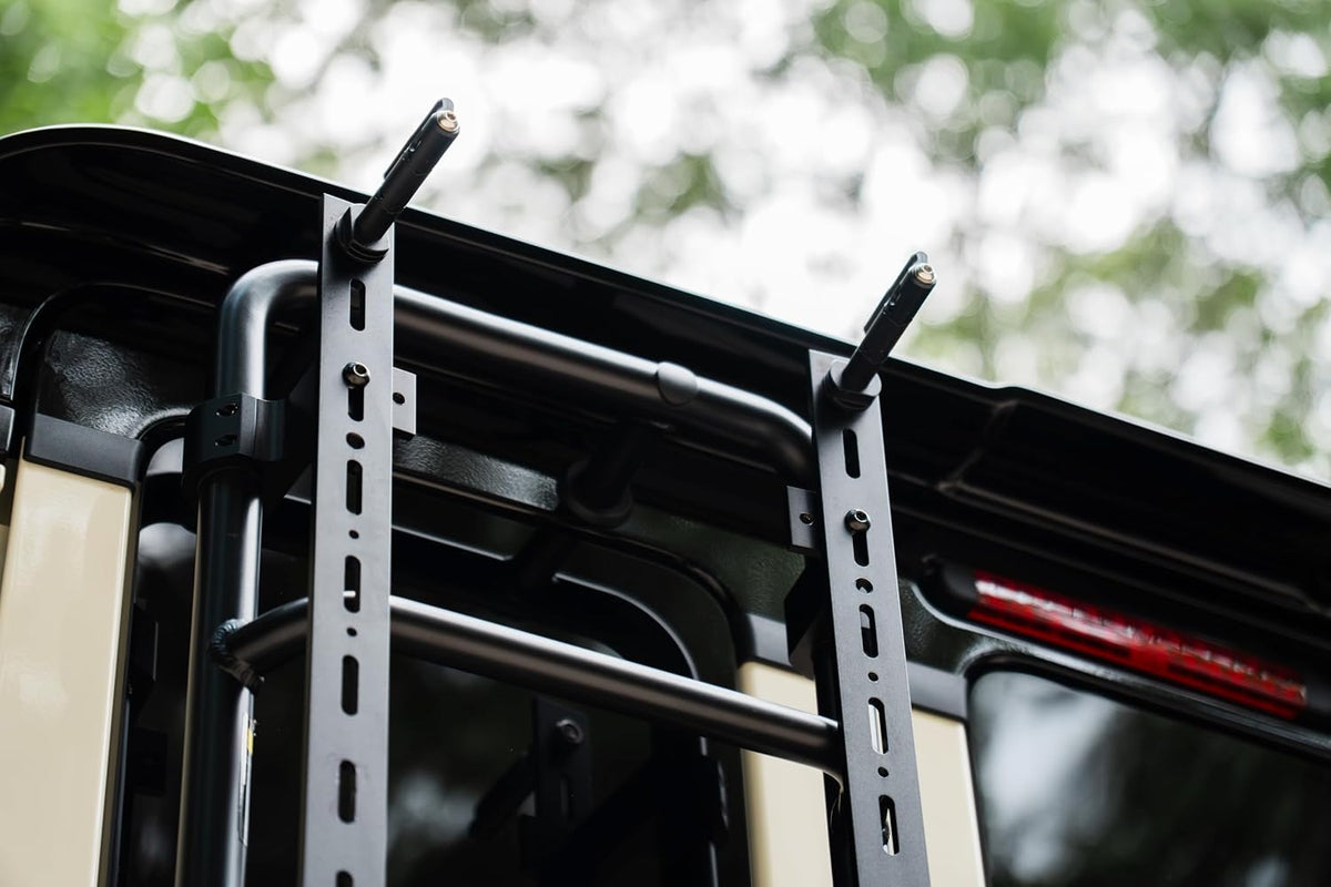 Ladder-Mounted Recovery Board Carrier for INEOS Grenadier (2022+) - Fits MaxTrax MKII and Lite, Tool-Free Quick-Release Pins, Anodized Aluminum