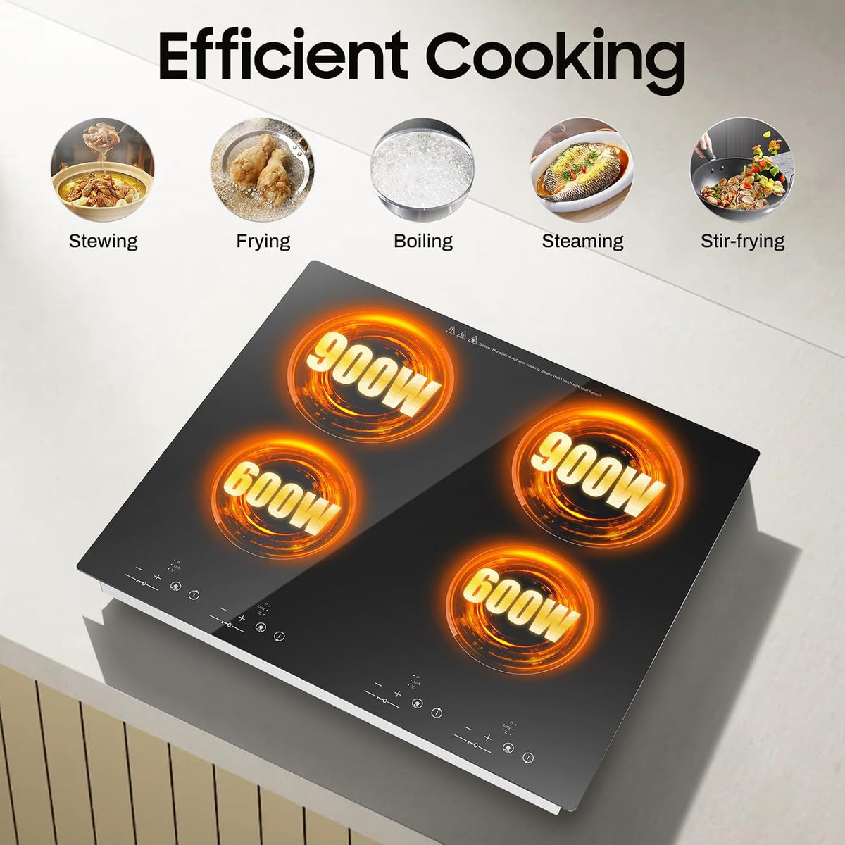 4 Burner Electric Cooktop, Electric Stove Hot Plate Portable Stove Top