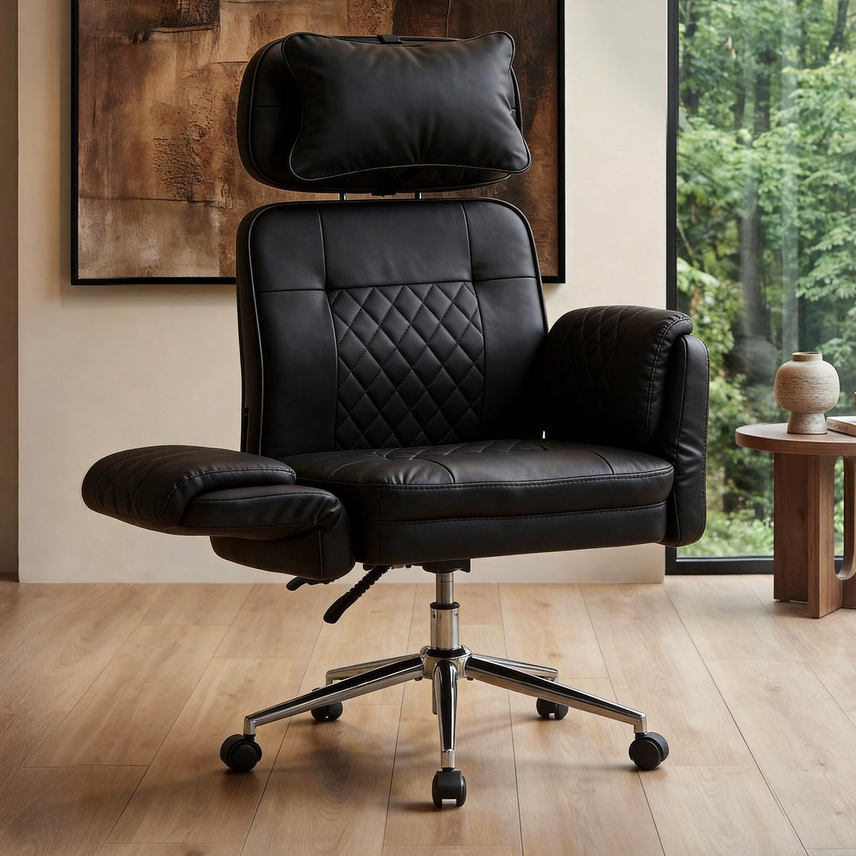 Big and Tall Ergonomic Office Chair, Criss Cross Desk Chair with Pivot Arms