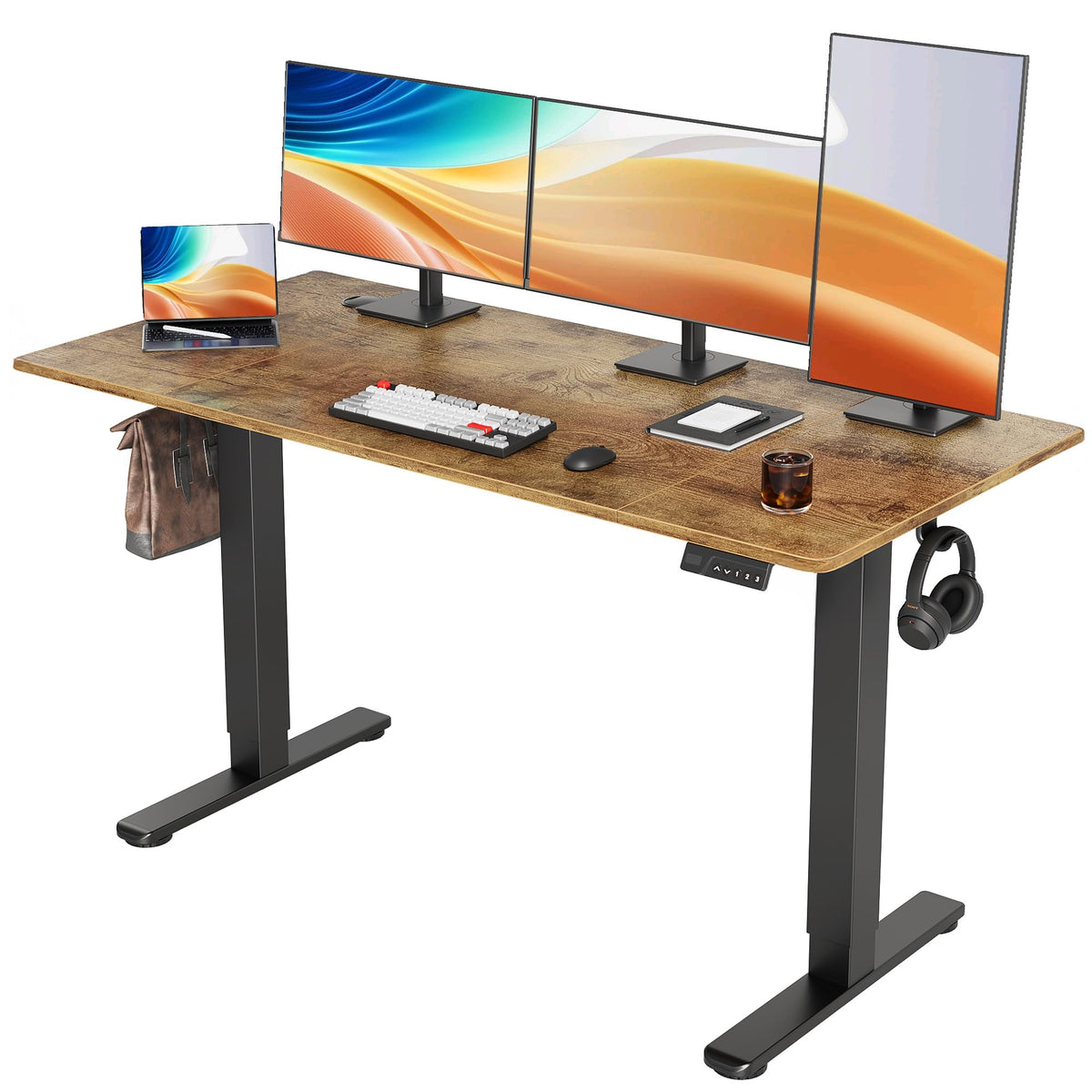 YDN 32 x 19 Inch White Electric Standing Desk