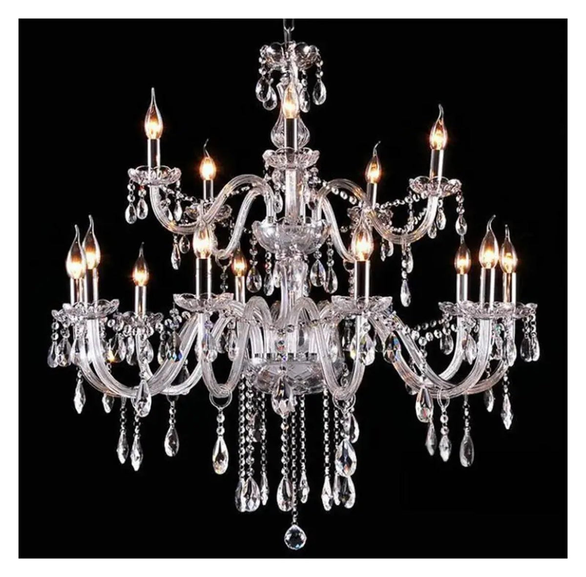 Modern Elegant Transparent Crystal Chaners Multi Arms European Style Optional Lustres De Cristal Chaner LED Without Shade Wall Lamp E14 Lustre,for Home Decor (1 Arm)
