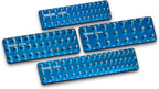 Westling USA Premium Aluminum Professional 4 Piece Metric Socket Tray/Organizer Set, Holds 150 Metric Sockets (Blue)