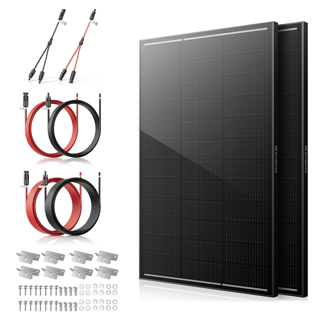 200W Solar Panel Kit,100W Solar Panel,Brackets,2.5m Cable,6m Cable