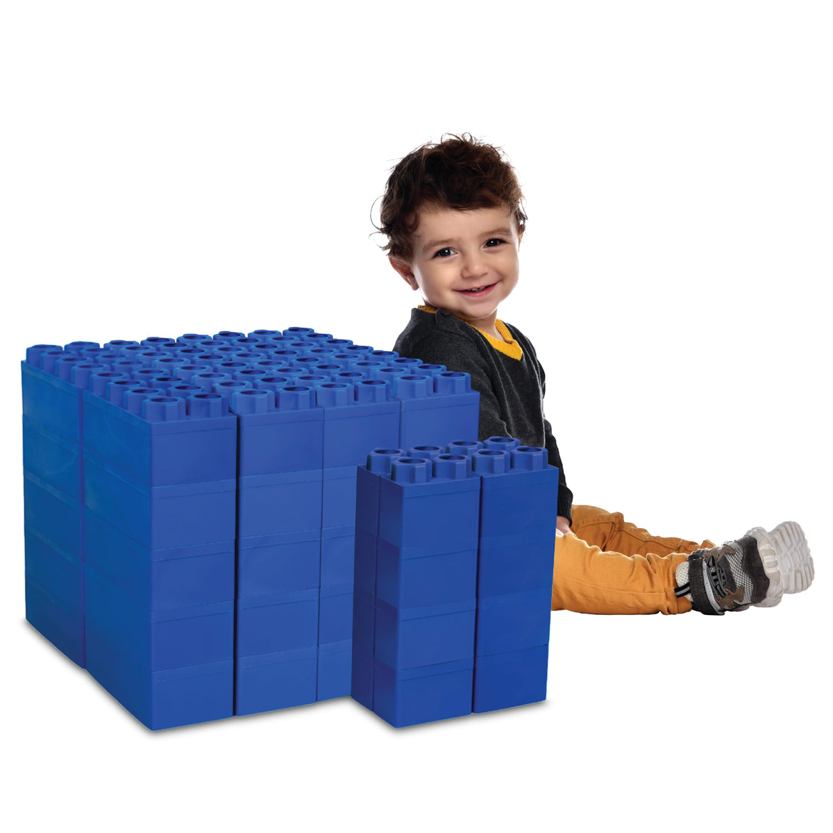 BiggoBlocks Big Blocks for Kids Ages 4-8 — Indoor & Outdoor Blocks for Kids Games — Large Building Blocks (48 pc) Learner Set