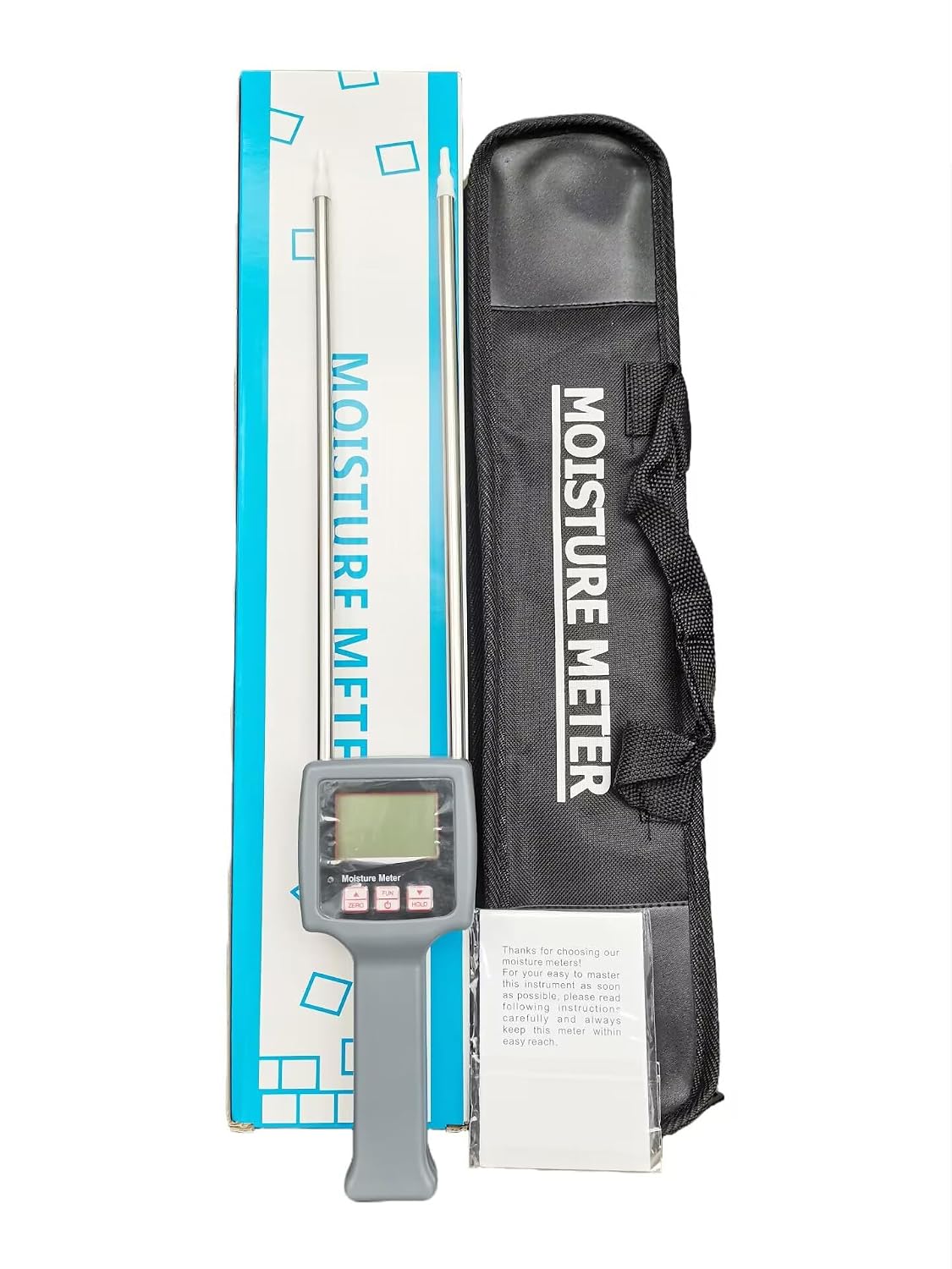 Portable Tobacco Moisture Meter Digital Tobacco Moisture Detector with LCD Display Measuring Range 8% to 40% Accuracy ± 0.5% n Resolution 0.1