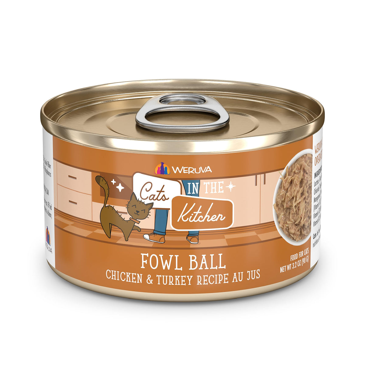 Weruva Cats in the Kitchen, Kitchen Cuties Variety Pack, Wet Cat Food, 6oz Cans (Pack of 24)