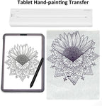 ATS886 Cordless Tattoo Transfer Stencil Printer - Portable Thermal Copier Machine - Rechargeable 1200mAh Battery - Compatible with Android iOS and PC - 1.09 lbs (White)