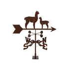 EZ Vane Steel Alpaca & Baby Weathervane with Wind Cups — Post Mount