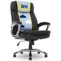 Serta Ergonomic Big and Tall Executive Office Chair Lumbar Support, Leather