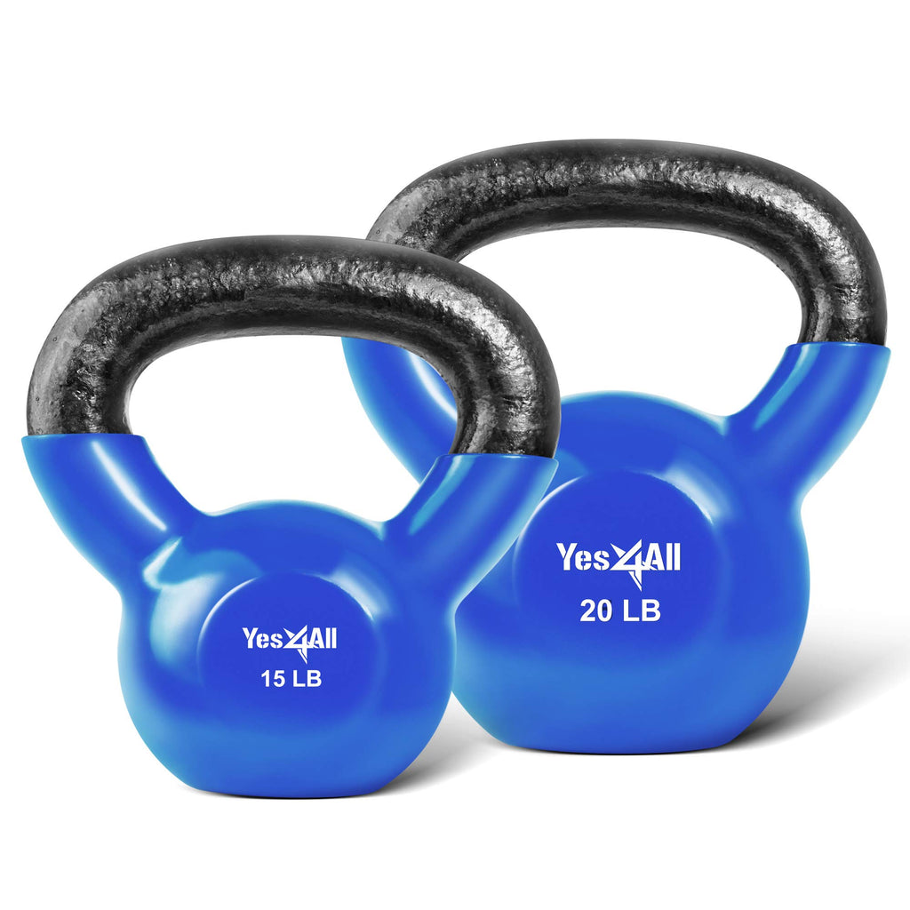 Yes4All Vinyl Kettlebells, Versatile Set