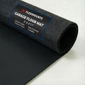 FLEXIMOUNTS 22x9 Ft Extra Large Garage Floor Mat - Waterproof Oil Absorbent Surface, Stay-in-Place Garage Flooring Roll for Under Car (Includes Double Sided Tape)