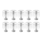Wedding Centerpieces Silver Vases,10PCS Metal Flower Candle Holder with Sparkling Crystal Beads,Crystal Flower Vase Metal Flowers Stand for Party Tables Decorations (10PCS-Sliver-3)