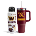 The Memory Company Officially Licensed NFL 2-Pack Stainless Steel Tumbler Set, 34oz Team Spirit Water Bottle & 40oz Game Day Tumbler with Lid and Straw, BPA-Free Materials, Convenient Straw Design