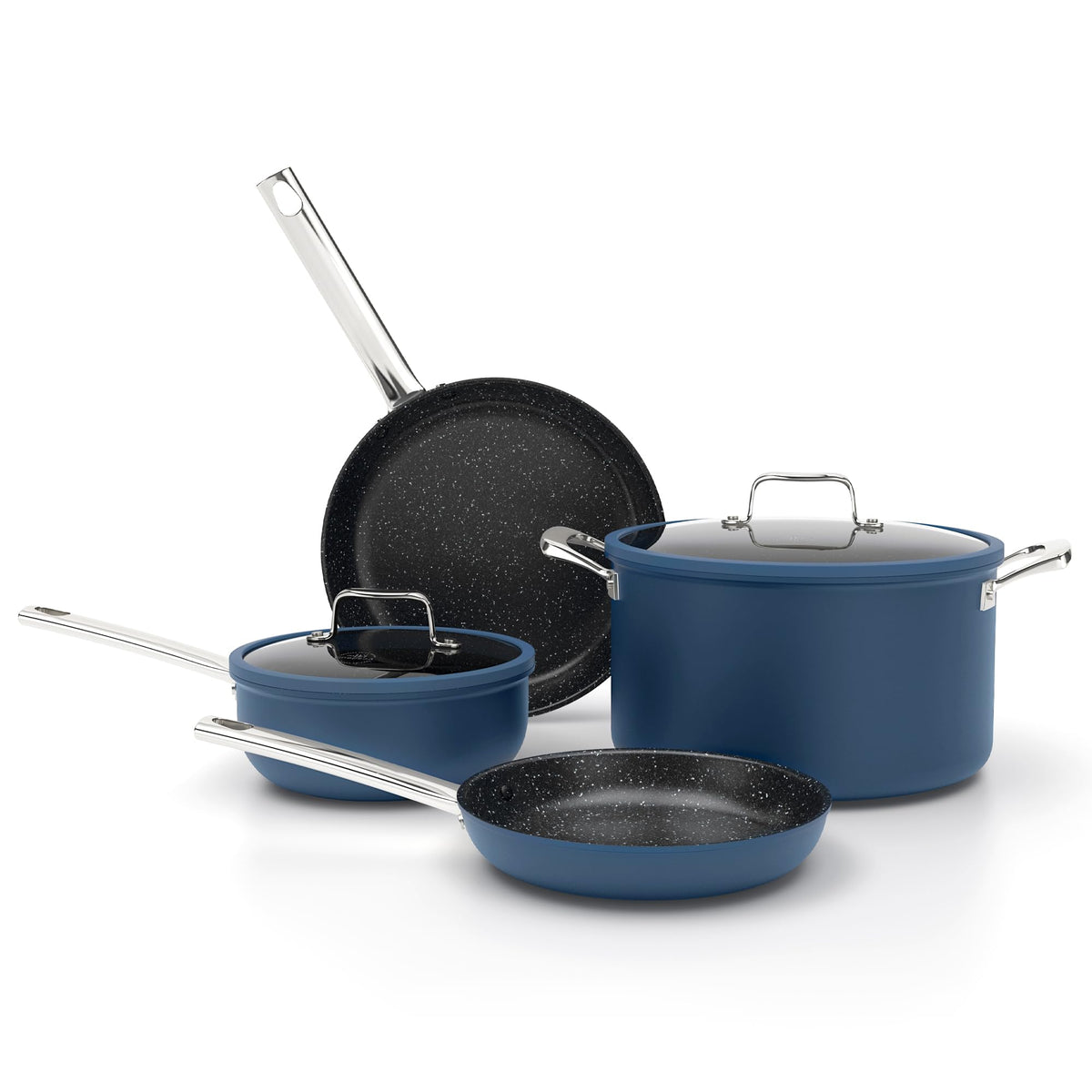 MAISON ARTS Non stick Cookware Sets, 6 Piece Induction Pots and Pans Set, Non-Toxic Deep Frying Pan Suitable for All Stove
