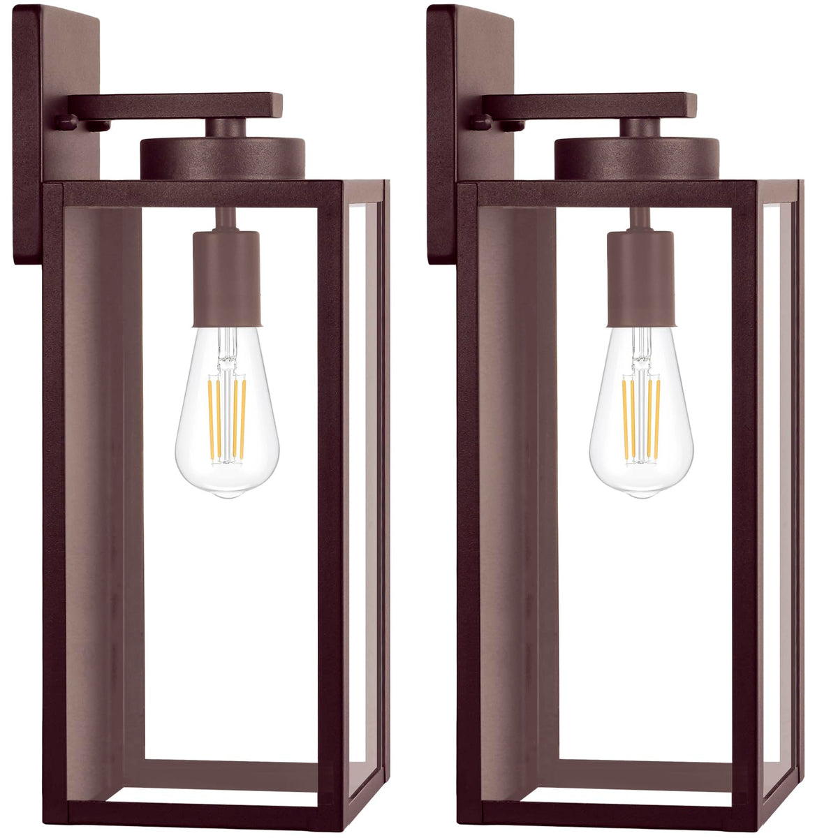 BesLowe 23.9" Extra Large Size Outdoor Wall Light Fixture, Exterior Lighting Fixture Porch Sconce Wall Mounted, Waterproof Outdoor Wall Lantern, Outside Light for House Patio Front Door Garage, Black