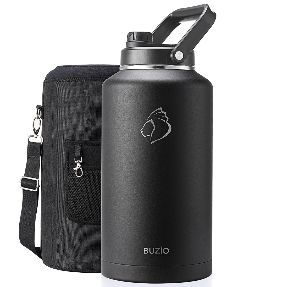 BUZIO 2 Gallon Water Jug Insulated Insulated with Fixed-Angle Large Handle