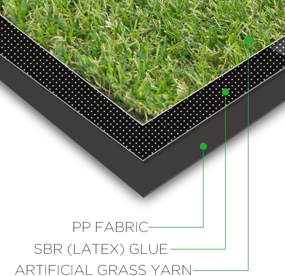 Artificial Turf Grass Outdoor Rug 2x61 ft for Patio, Dog With Drainage